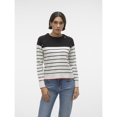 Pull rayé, détails boutons VERO MODA