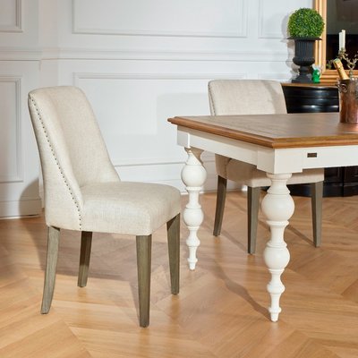 Lot de 2 chaises en acacia et tissus ENZO ROBIN DES BOIS