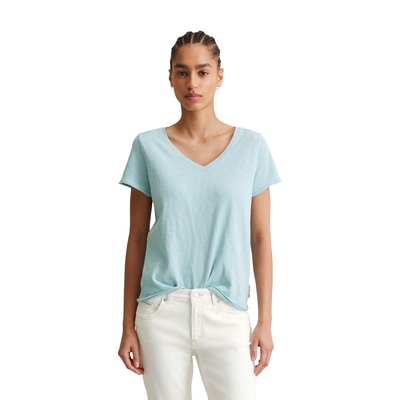 T-shirt à col en V DfC regular en Organic Cotton Slub Jersey MARC O’POLO DENIM