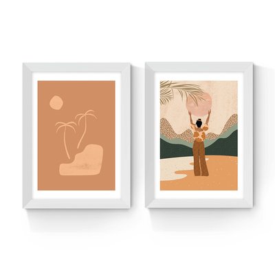 Set of 2 Mother Earth Set by  Sundry Society EAST END PRINTS