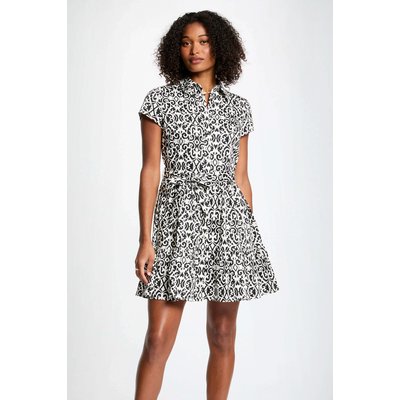 Robe courte trapèze imprimée MORGAN