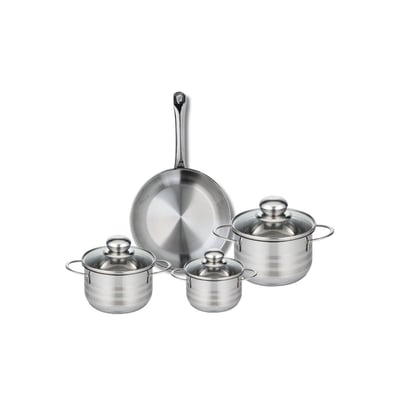 Batterie 1 poêle 24cm + 3 faitouts 12/14/16cm PROFI BRILLANT ELO
