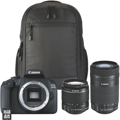 Appareil photo Reflex EOS 2000D+18-55mm+55-250mm+Etui+16Go CANON