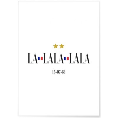 Poster France championne du Monde 2018 L'AFFICHERIE