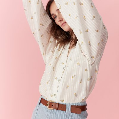 Chemisier ample, manches ballon, imprimé LA REDOUTE COLLECTIONS