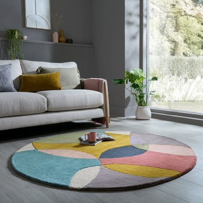 Tapis en laine rond RADIANCE FLAIR RUGS
