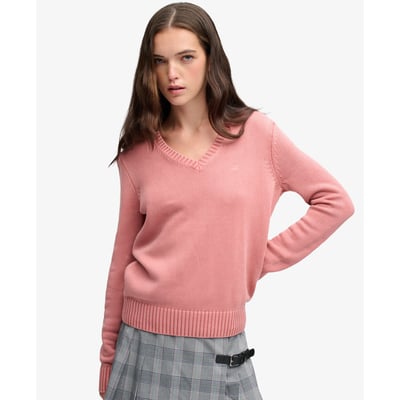 Pull Col V Délavé SUPERDRY