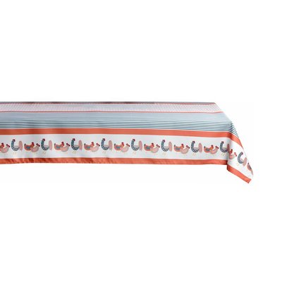 Nappe rectangulaire 150x250  Poule ou Coq DECORATIE