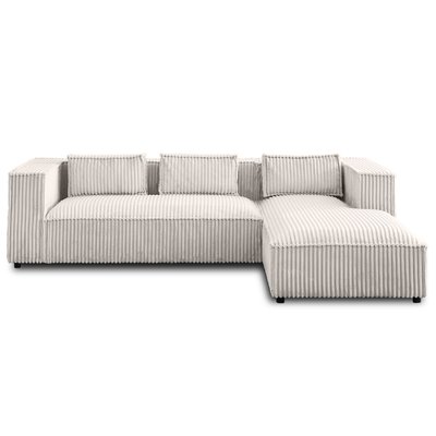 Canapé d'Angle droit en Velours grosses côtes 4 places - STELLA LISA DESIGN