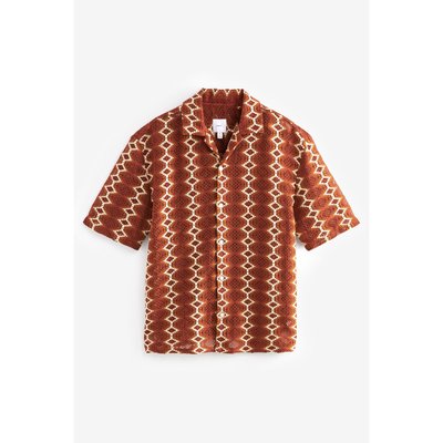 Chemise au crochet manches courtes et rayures NEXT