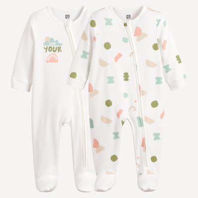 Doppelpack einteiliger Pyjama, grafischer Druck LA REDOUTE COLLECTIONS