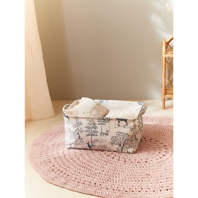 Bac de rangement rectangle esprit toile de Jouy CYRILLUS