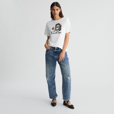 T-shirt avec imprimé et strass LIU JO