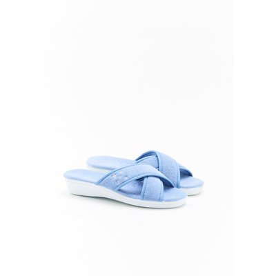 Mules ouvertes en tissu éponge DAMART