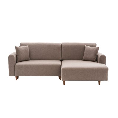 Canapé d'angle convertible méridienne à droite en tissu L246 cm - MANE CALICOSY