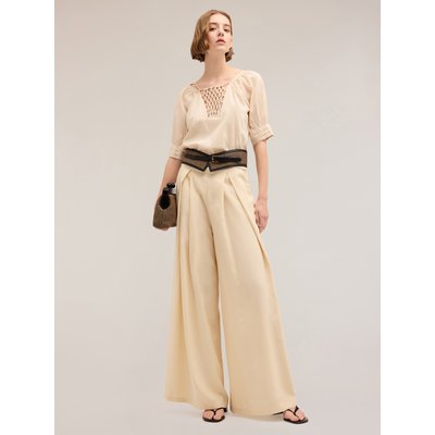 Blouse ethnique brodée en mousseline de coton MOTIVI