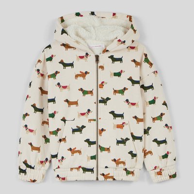 Sweat imprimé teckel doublé sherpa MONOPRIX