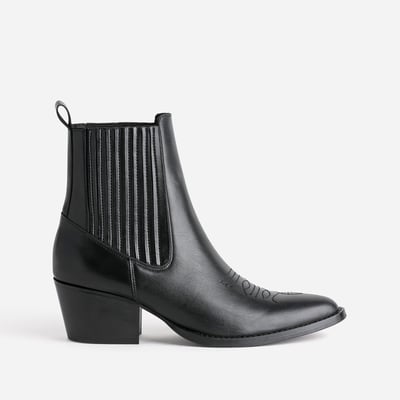 Boots À Talon en cuir SALVINA TEXTO