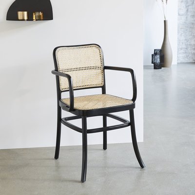 Chaise en bois d'acajou et cannage  ARON BERAH GETAH
