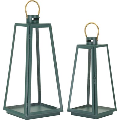 Lot de 2 lanternes en fer et verre GLAM RECOLLECTION