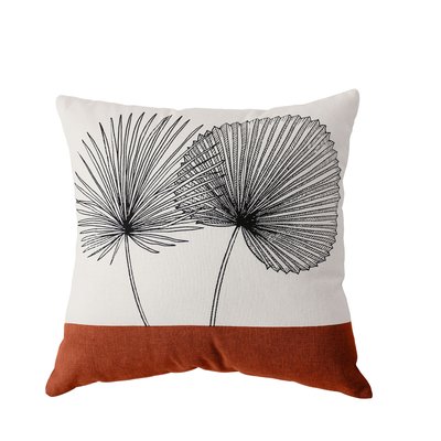 Coussin carré feuilles de palmier HOME MAISON