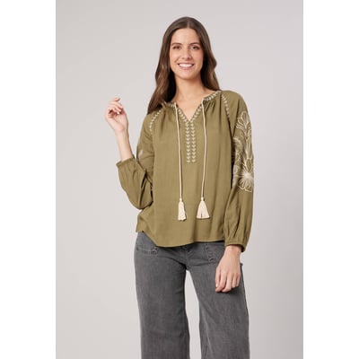 Blouse femme brodée  NATASSIA DEELUXE