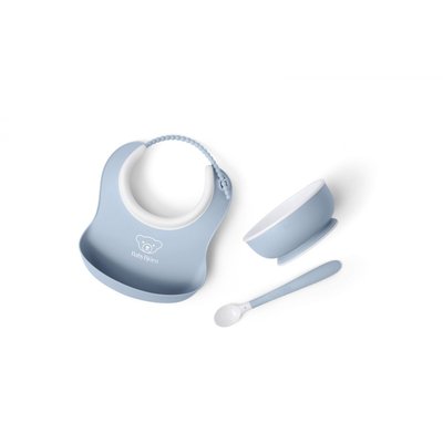 Coffret repas avec bavoir vert pastel BABYBJORN