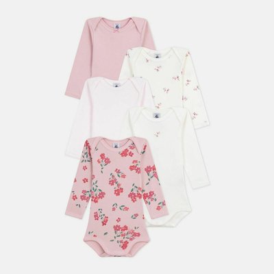 Confezione da 5 body a maniche lunghe PETIT BATEAU