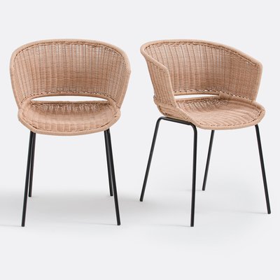 Set of 2 Verana Steel/Resin Garden Chairs LA REDOUTE INTERIEURS