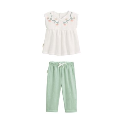 Ensemble enfant blouse et pantalon en gaze de coton Arya PETIT BEGUIN