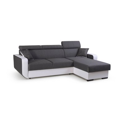 Canapé d'Angle réversible en Simili/Tissu 4 places - DUSTIN LISA DESIGN