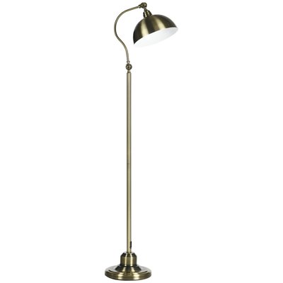 Lampadaire style néo-rétro effet laiton - abat-jour réglable - H.152 cm HOMCOM