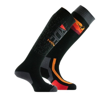 Lot de 2 paires de mi-bas ski Ride en acrylique et laine THYO