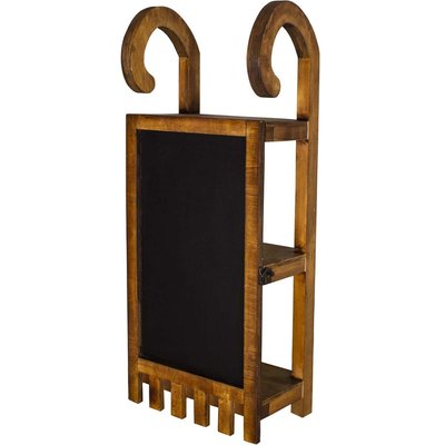 Tableau avec étagère en bois et ardoise Luge 28 x 17.5 x 70 cm ANTIC LINE CRÉATIONS