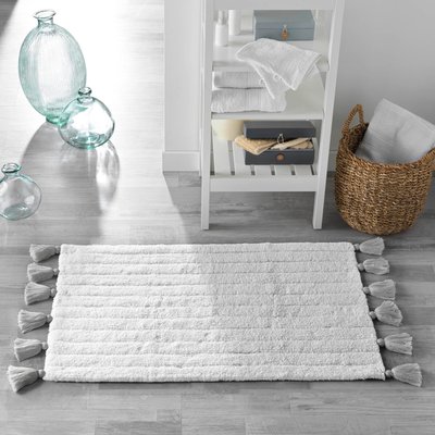 Tapis de bain uni et à pompons DOUCEUR D'INTÉRIEUR