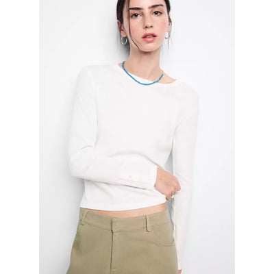 T-shirt à manches longues avec boutons décoratifs MANGO TEEN