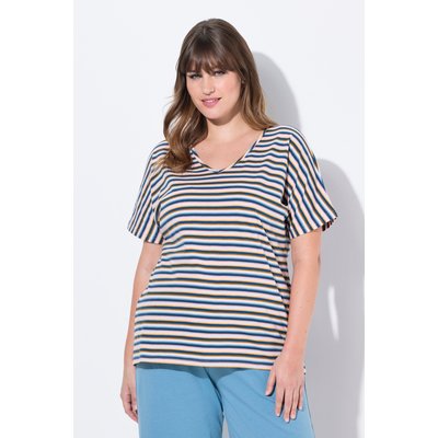 T-shirt de nuit, rayures, col en V ULLA POPKEN