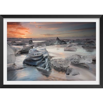 Affiche paysage Lagon glace HEXOA