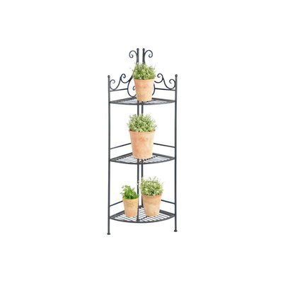 Etagère pliante à plantes Arabesques Angle 3 niveaux JARDINDECO
