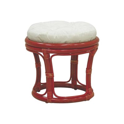 Tabouret en rotin avec coussin Uni AUBRY GASPARD