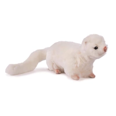 - peluche Furet blanc 23cmL HANSA
