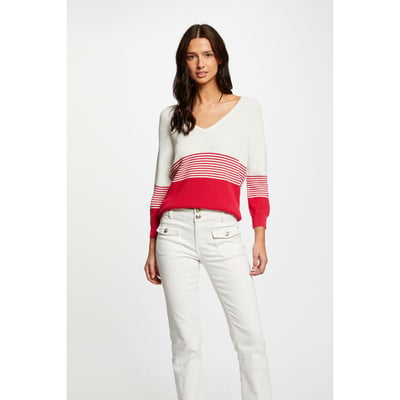 Gilet Femme Col V En Viscose - Manches Longues, Boutonnage, Coupe Classique, Détail Ajouré Sur Col