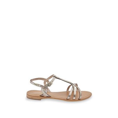 Sandales plates à brides en cuir fines HEMMALIA LES TROPEZIENNES PAR M BELARBI