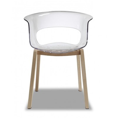 Chaise design avec pieds bois - NATURAL MISS B Antishock - déco originale SCAB DESIGN
