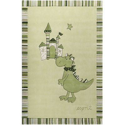 Tapis enfant motif dragon et château ludique , DRAGON & CASTLE ESPRIT