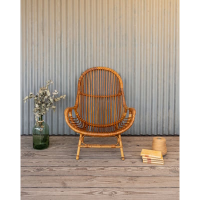 Fauteuil en rotin Ernest N°1093 - Bon état DEBONGOUT