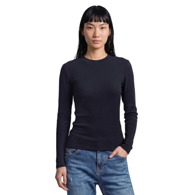 T-shirt long slim en jersey côtelé MARC O’POLO DENIM