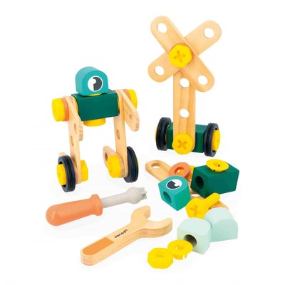 Jeu De Construction En Bois, Baril 50 Pièces JANOD