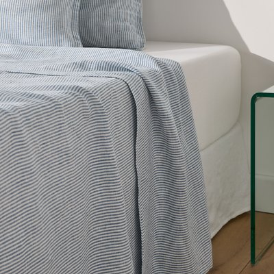 Plat laken in gewassen Lina, Limona blauw LA REDOUTE INTERIEURS