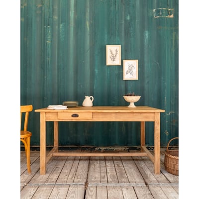 Table à manger en bois pour 6 convives Romy N°1461 - Bon état DEBONGOUT